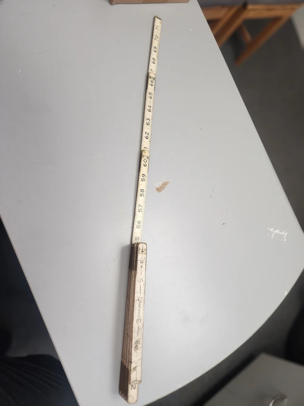 Stanley Folding Wooden Ruler in Cream and Brown - Picture 4 of 12